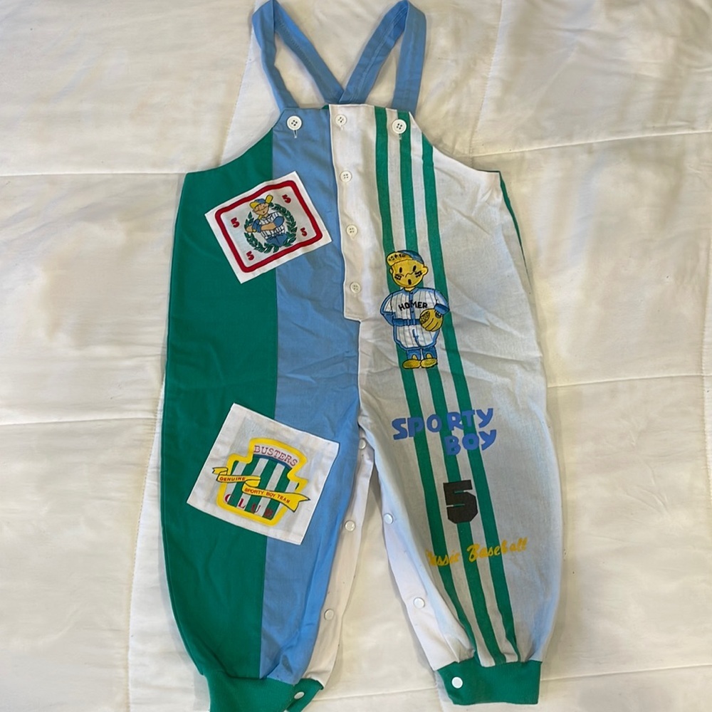 VINTAGE 2/3T sporty boy snap suit